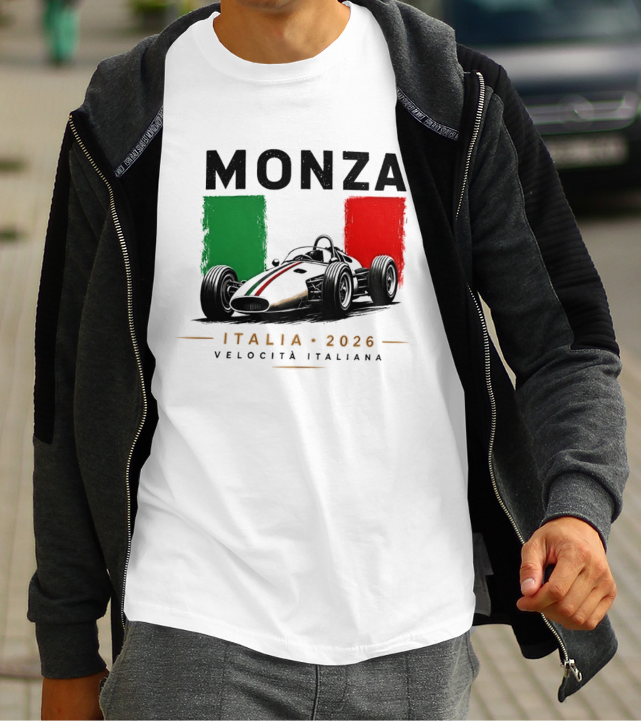 Monza Italia 2026 Velocita Italiana Formula 1 Racing Italian Flag T-Shirt