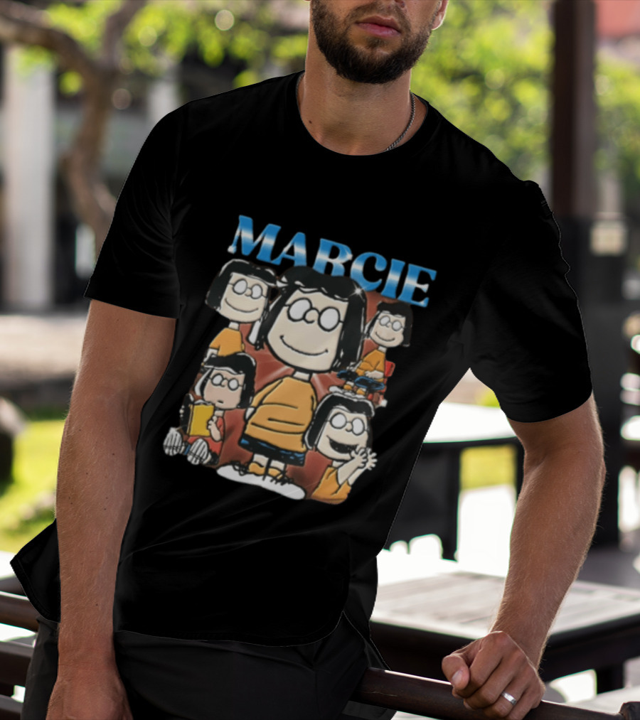 Peanuts Marcie Sparkle Cartoon Collage Bootleg T-Shirt