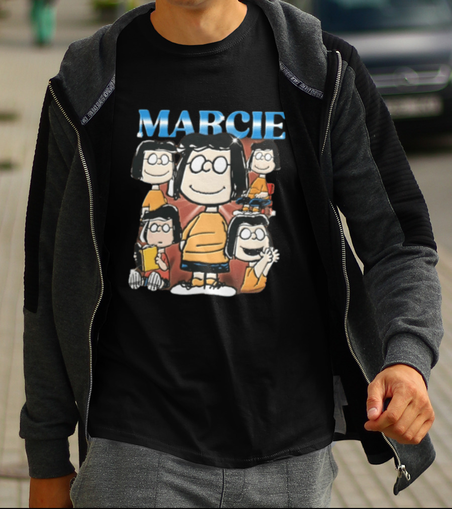 Peanuts Marcie Sparkle Cartoon Collage Bootleg T-Shirt