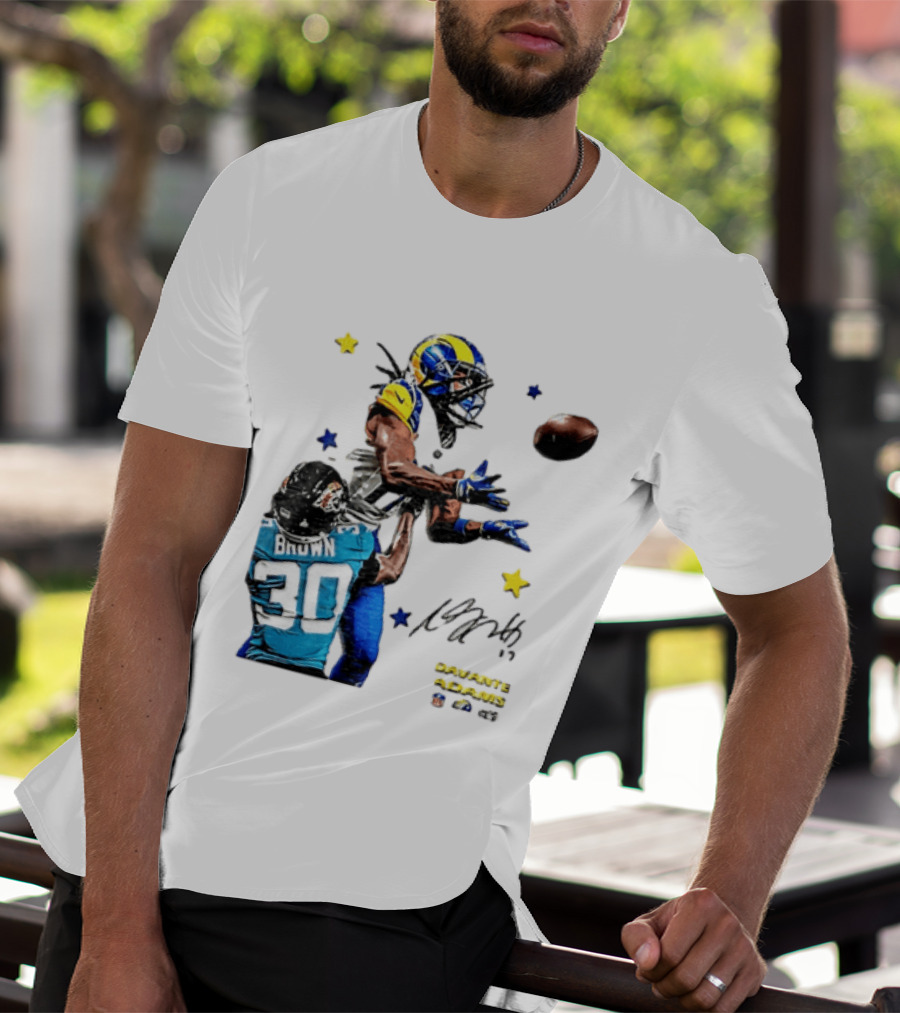 Davante Adams Las Vegas Raiders Brown Football Catch Duel T-Shirt