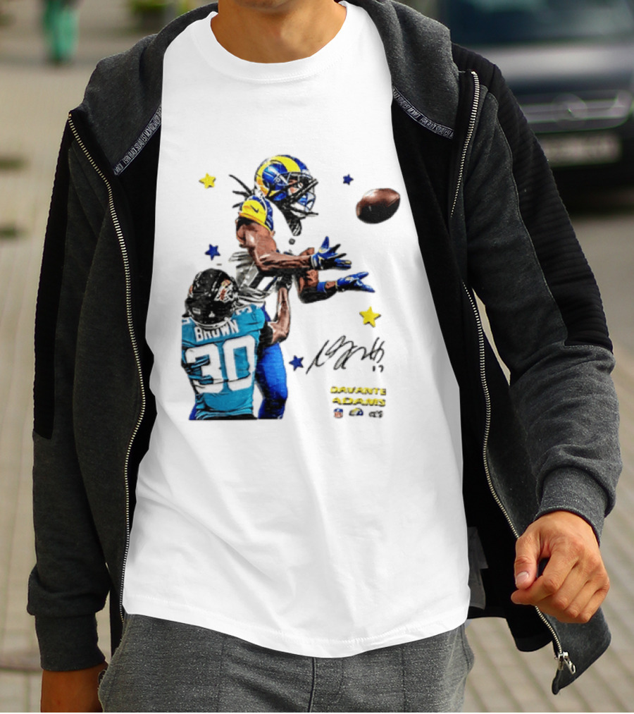Davante Adams Las Vegas Raiders Brown Football Catch Duel T-Shirt