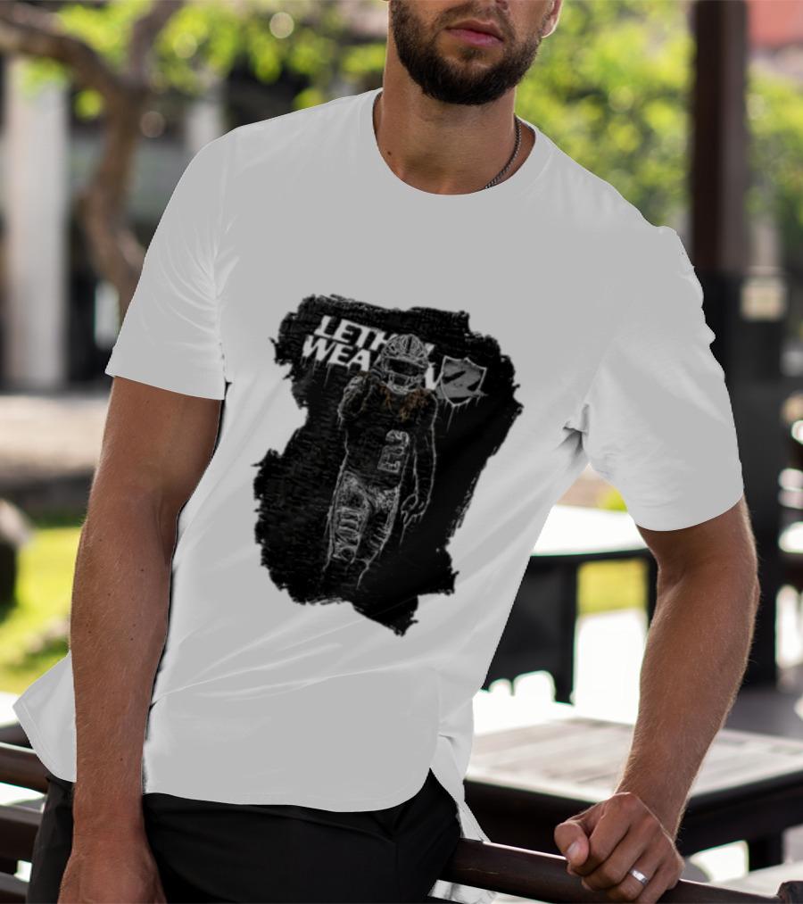 Las Vegas Raiders Davante Adams Lethal Weapon 17 Silver And Black Football T-Shirt