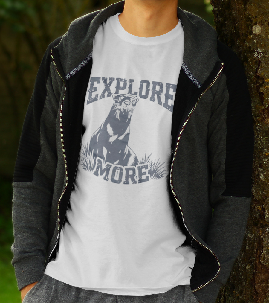 Explore More Otter Wildlife Adventure Nature Journey T-Shirt