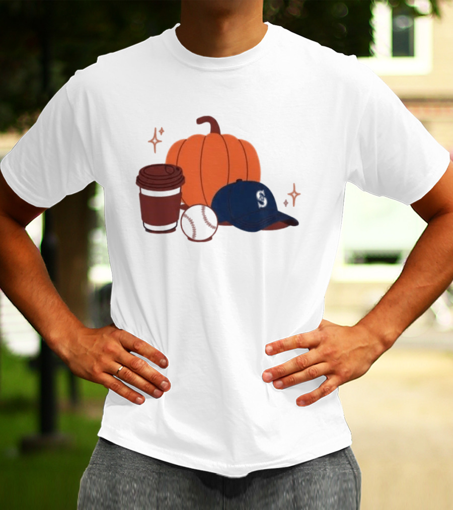 Seattle Mariners Pumpkinpalooza 2026 Coffee Baseball Cap Pumpkin T-Shirt