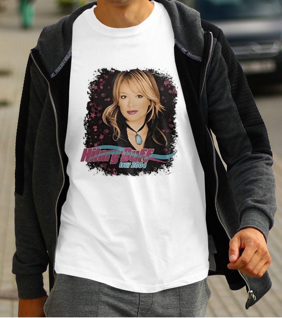Hilary Duff Tour 2004 Y2K Pop Star Music Fashion T-Shirt