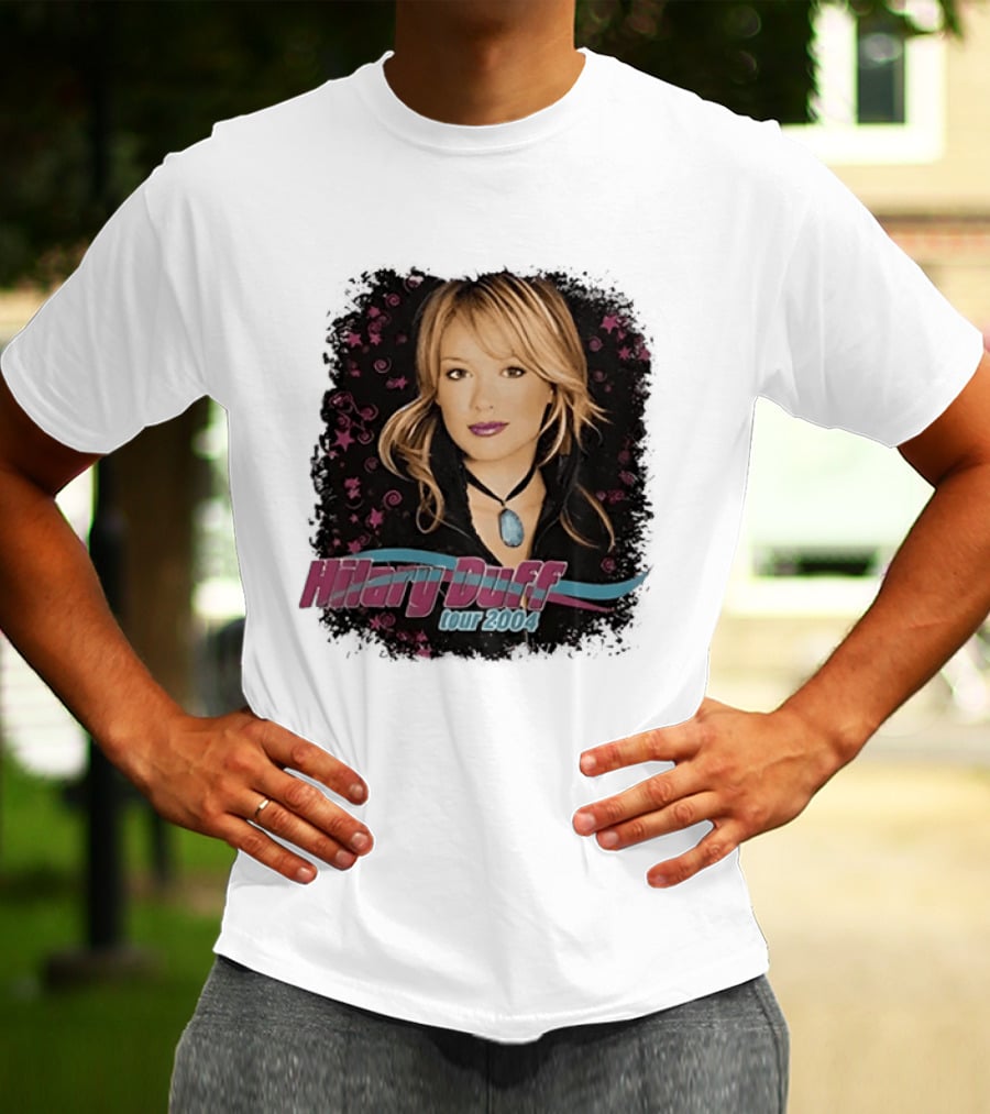 Hilary Duff Tour 2004 Y2K Pop Star Music Fashion T-Shirt