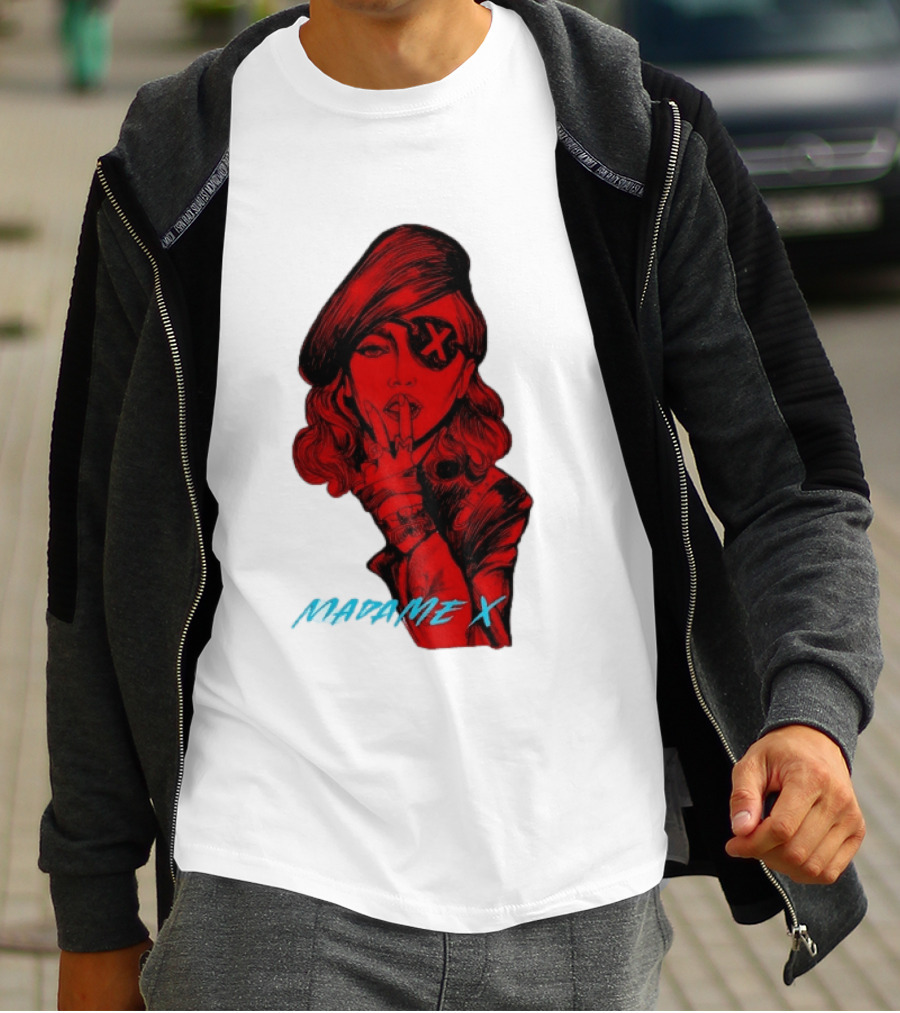 Madonna Madame X Beret Eye Patch Pop Music T-Shirt