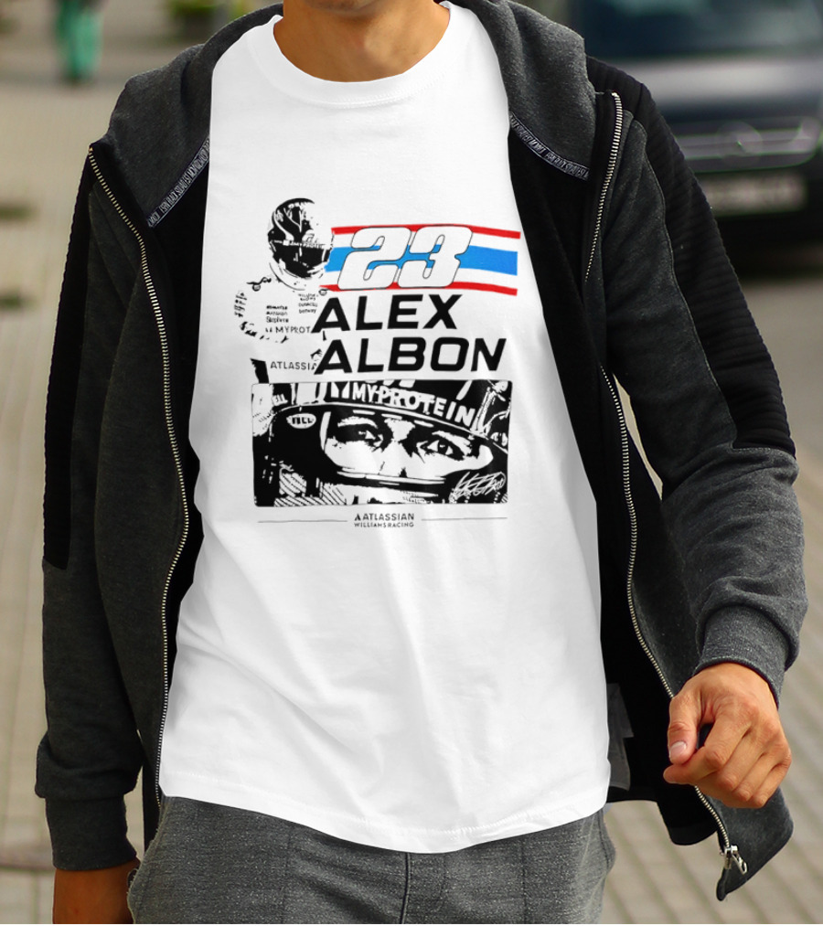 Alex Albon 23 Williams Racing Atlassian Myprotein T-Shirt