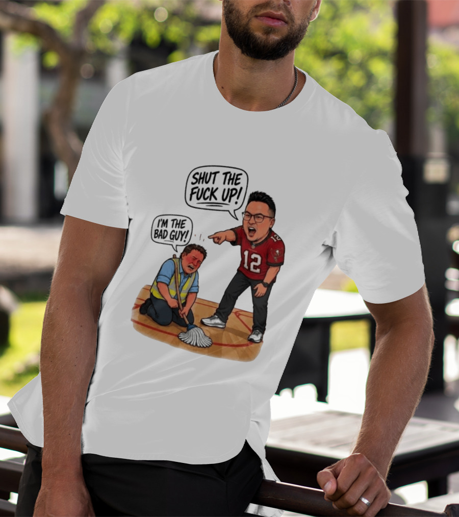 Rico Bosco Shut The Fuck Up I'm The Bad Guy 12 Red Jersey T-Shirt