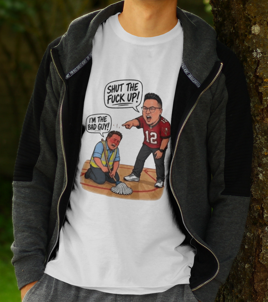 Rico Bosco Shut The Fuck Up I'm The Bad Guy 12 Red Jersey T-Shirt