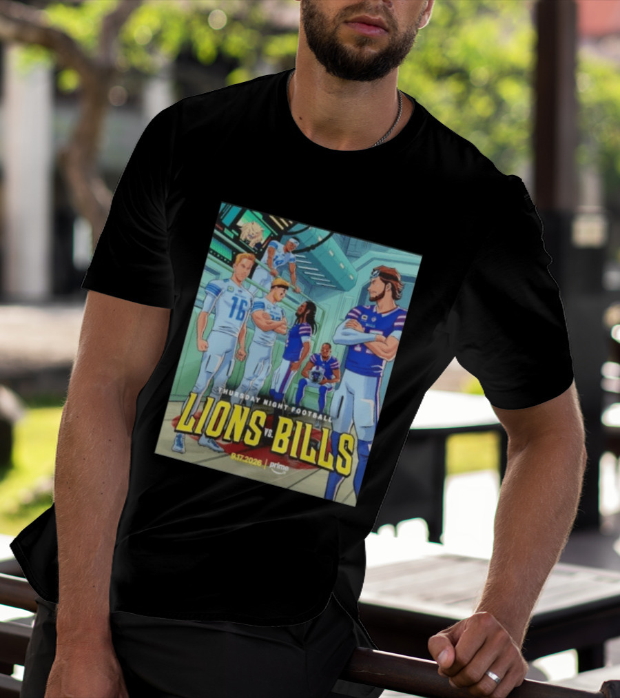 Thursday Night Football Lions Vs Bills 9.17.2026 Prime T-Shirt