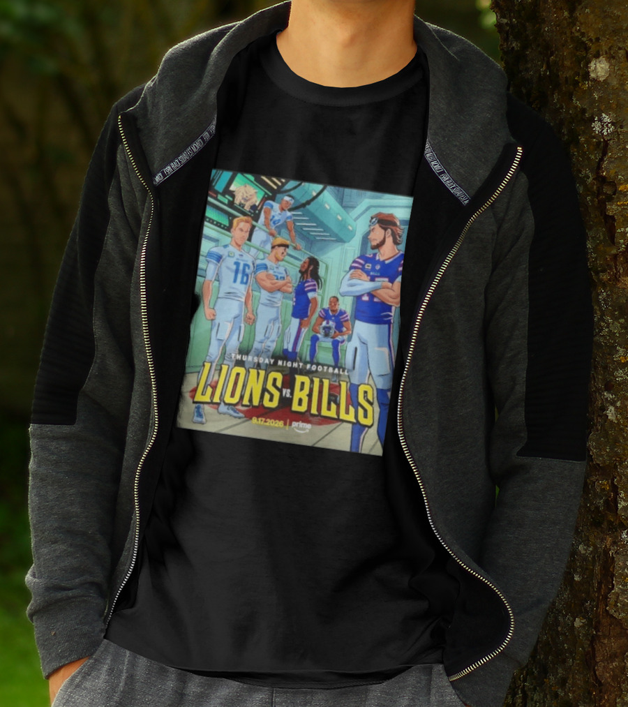 Thursday Night Football Lions Vs Bills 9.17.2026 Prime T-Shirt