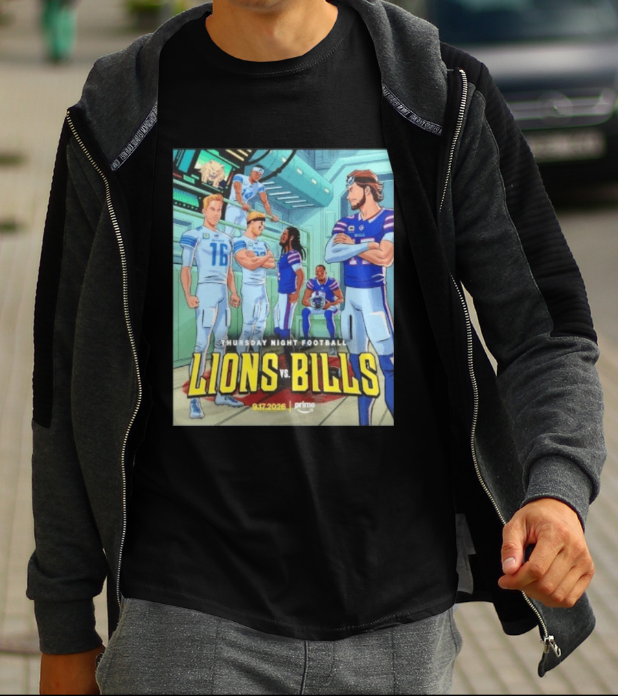 Thursday Night Football Lions Vs Bills 9.17.2026 Prime T-Shirt