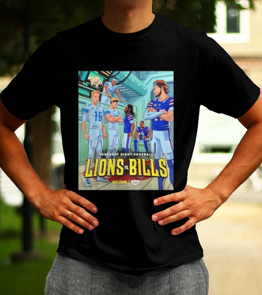 Thursday Night Football Lions Vs Bills 9.17.2026 Prime T-Shirt
