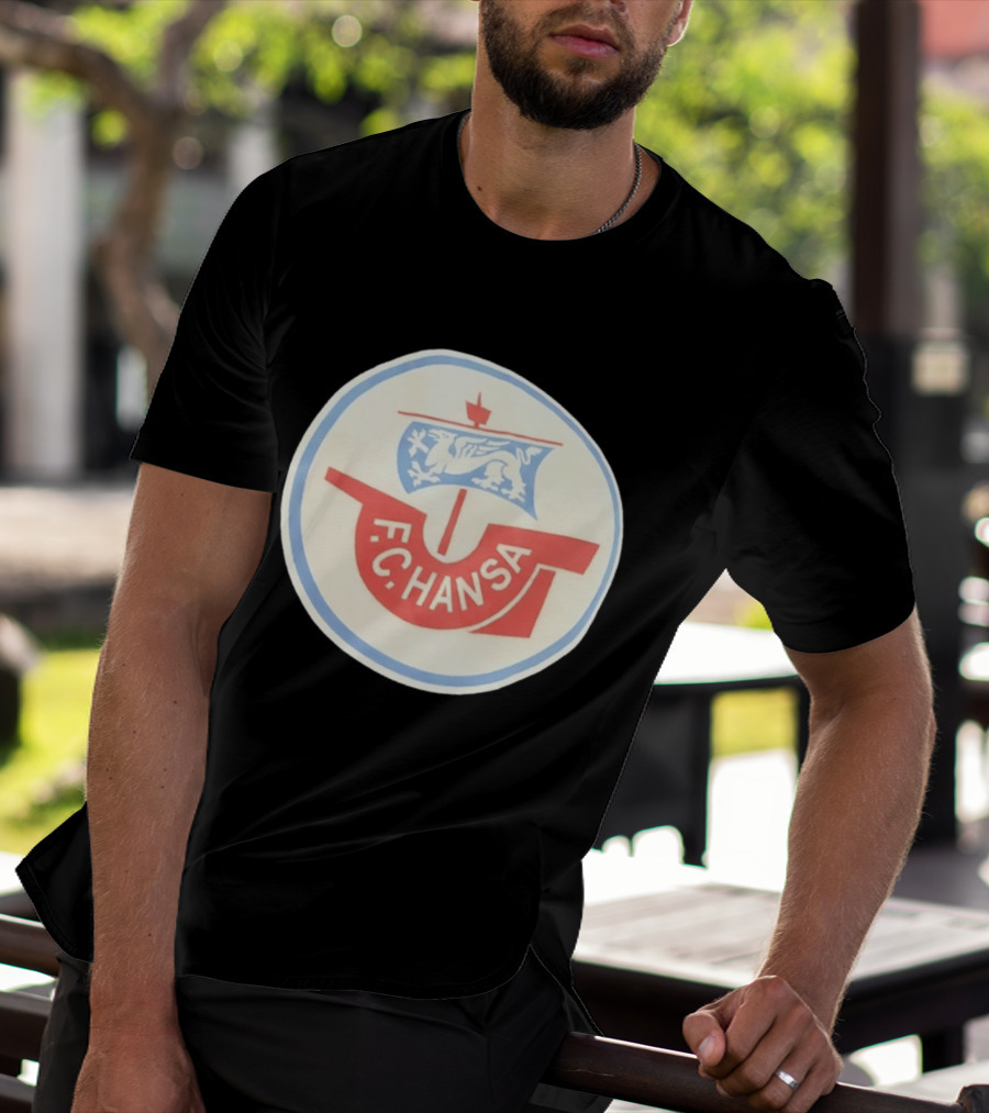 FC Hansa Rostock German Football Crest With Griffin T-Shirt