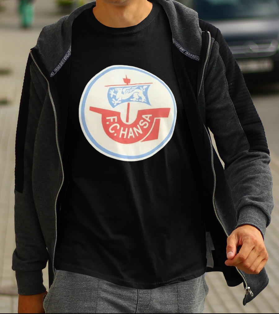 FC Hansa Rostock German Football Crest With Griffin T-Shirt