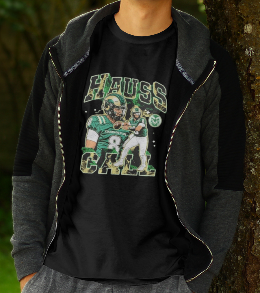 Hauss Call Colorado State Rams Number 8 Football Player Collage T-Shirt