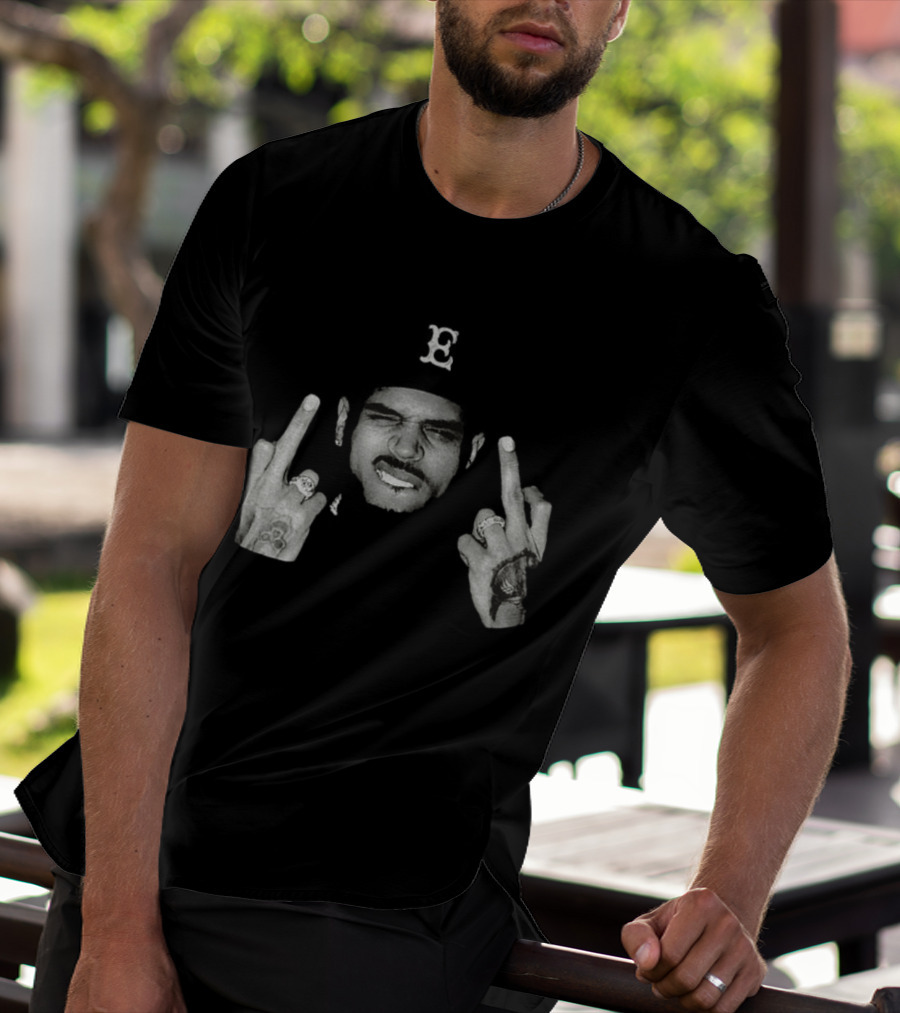 Usher Chris Brown Tour Middle Finger Gesture T-Shirt