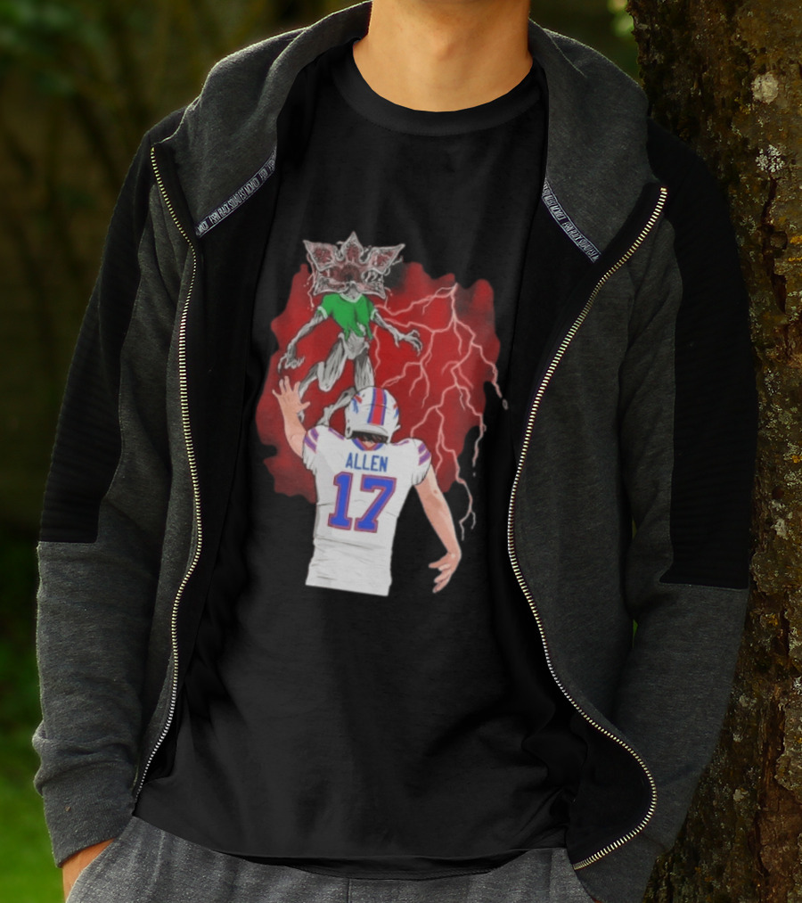 Josh Allen 17 Buffalo Bills Vs Demogorgon Stranger Things Epic T-Shirt