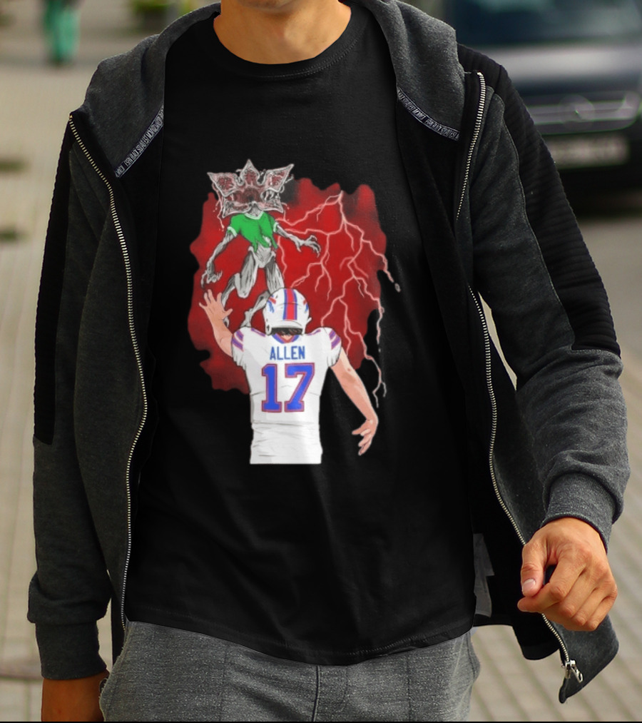 Josh Allen 17 Buffalo Bills Vs Demogorgon Stranger Things Epic T-Shirt