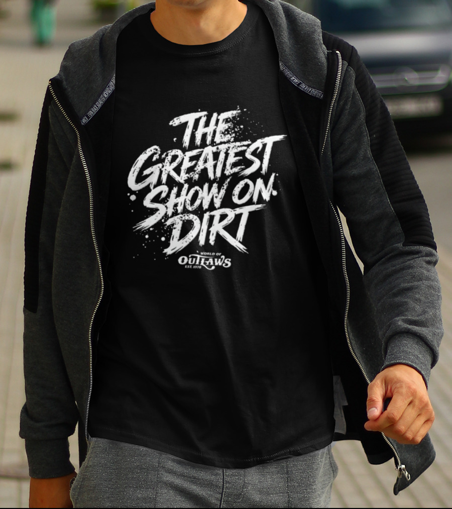 World Of Outlaws The Greatest Show On Dirt Racing Event Promo T-Shirt