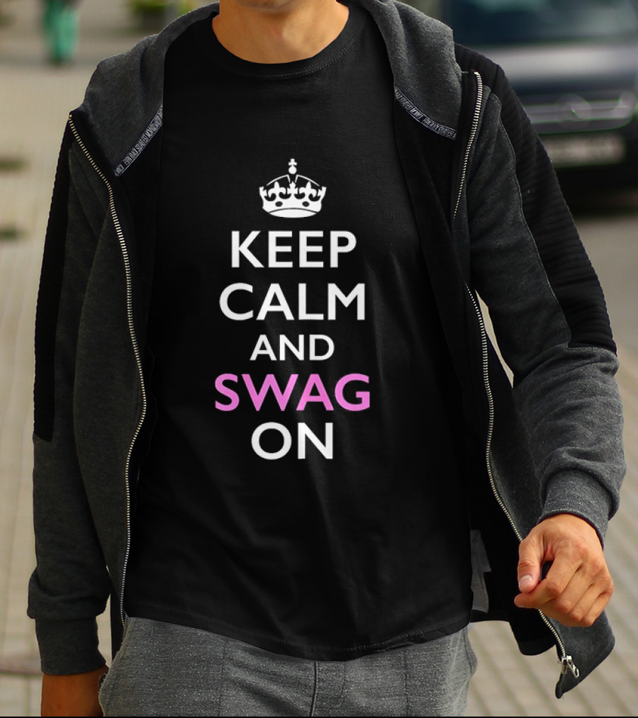 Keep Calm And Swag On Crown Meme T-Shirt