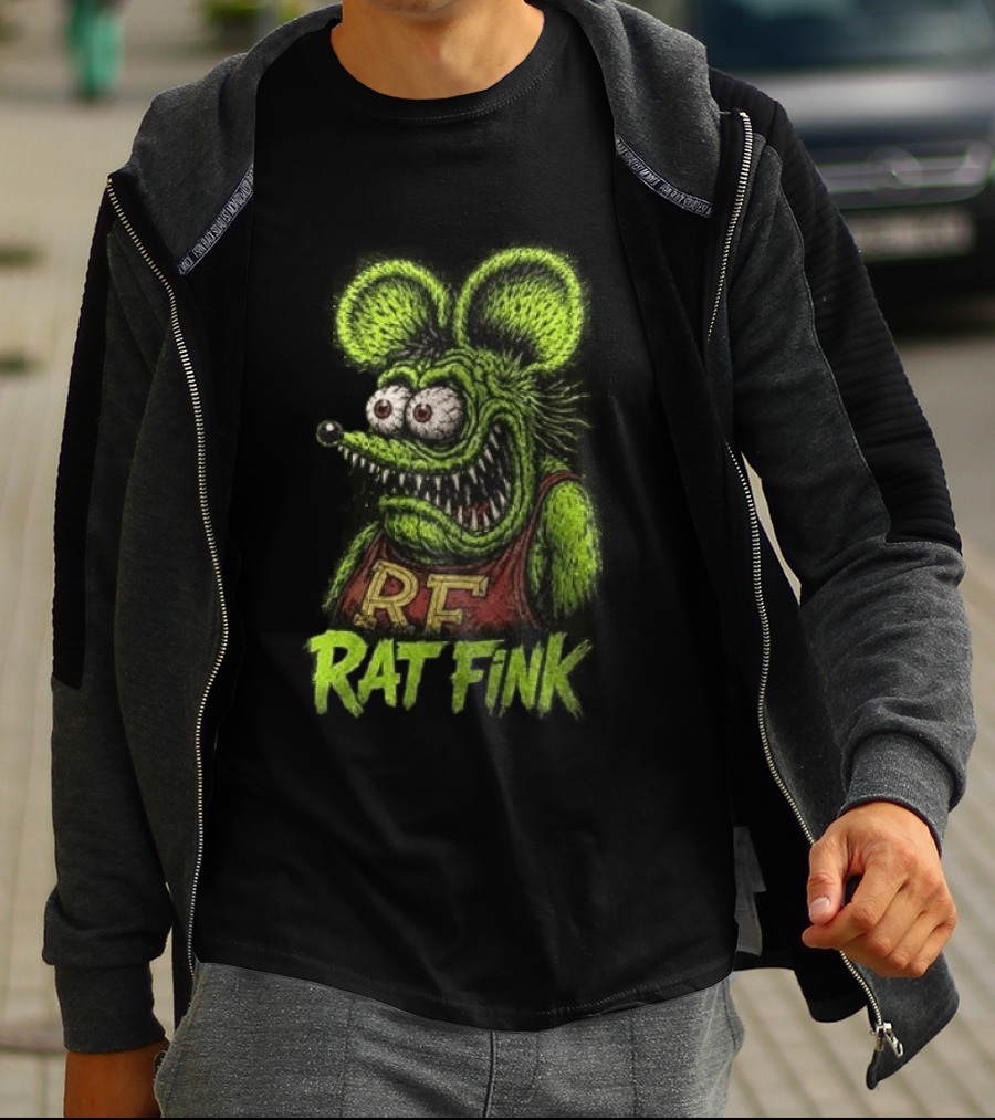 Rat Fink Kustom Kulture Born To Ride Weird RF T-Shirt