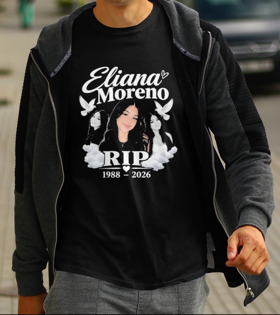 Eliana Moreno RIP 1988 2026 Memorial Tribute With Doves And Clouds T-Shirt