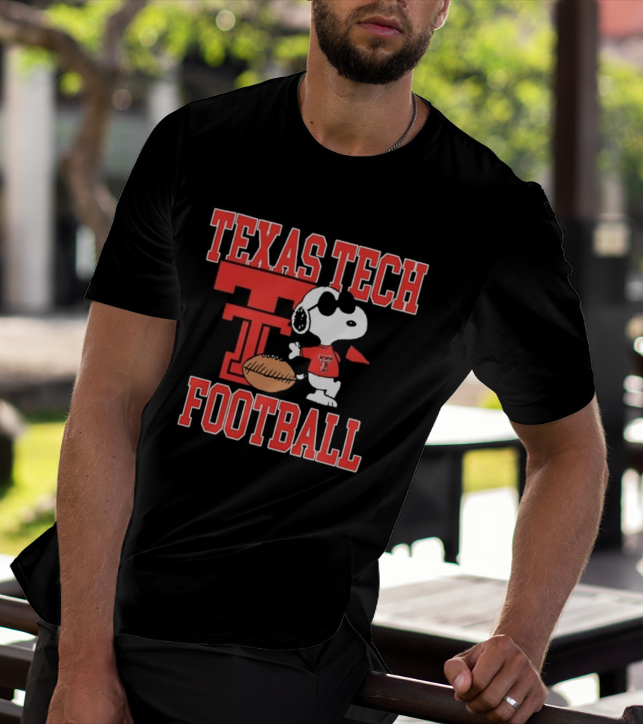Texas Tech Football Snoopy Peanuts NCAA T-Shirt