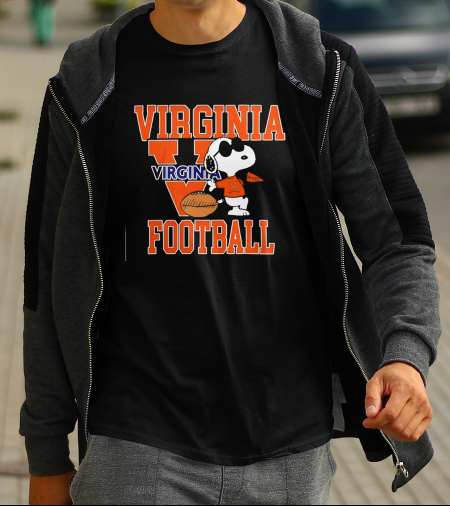 Virginia Cavaliers Football Snoopy Go Hoos T-Shirt