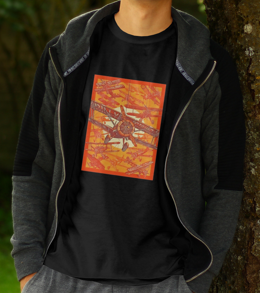 Biplane Airshow Eugene And Austin Adventure T-Shirt