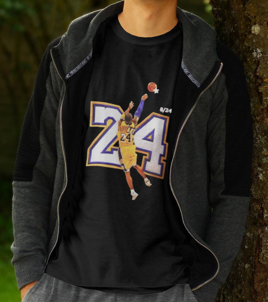 Kobe Bryant Los Angeles Lakers 8 24 Basketball Legend Jump Shot T-Shirt