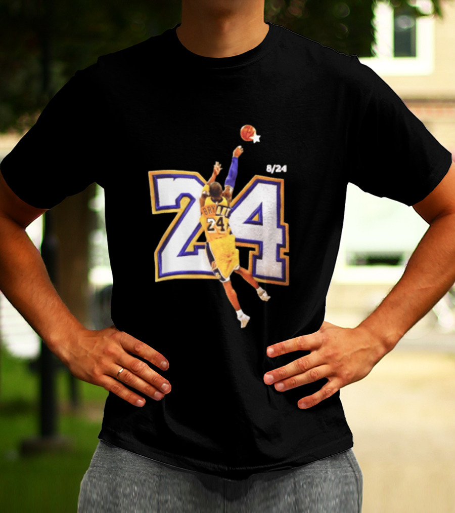 Kobe Bryant Los Angeles Lakers 8 24 Basketball Legend Jump Shot T-Shirt