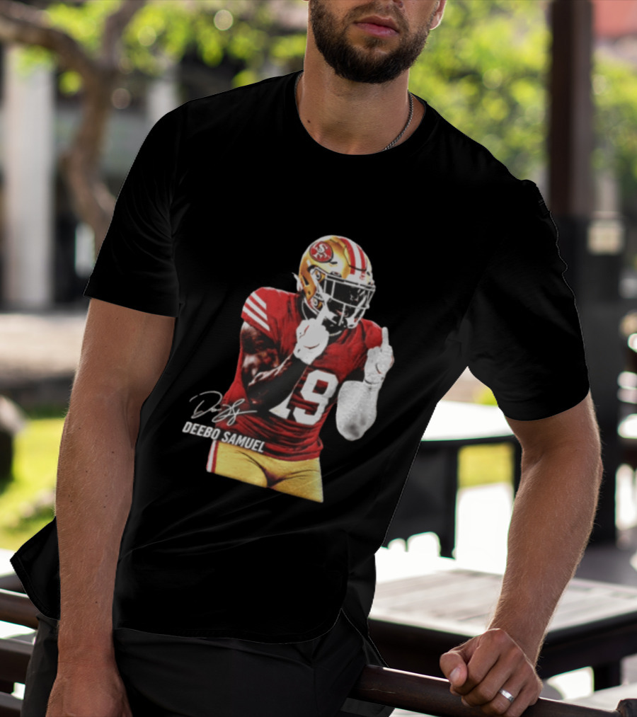 Deebo Samuel Number 19 San Francisco 49ers Signature Gesture T-Shirt