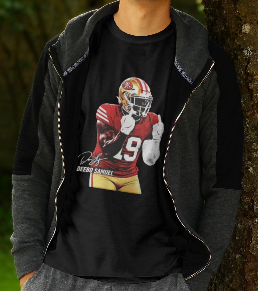 Deebo Samuel Number 19 San Francisco 49ers Signature Gesture T-Shirt