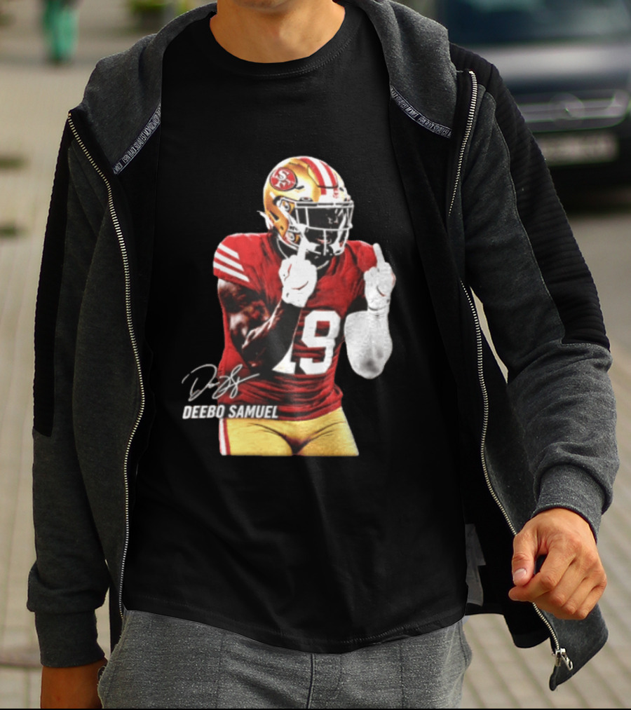 Deebo Samuel Number 19 San Francisco 49ers Signature Gesture T-Shirt