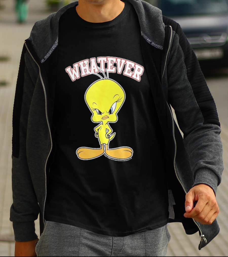 Tweety Bird Whatever Attitude Looney Tunes Cartoon T-Shirt