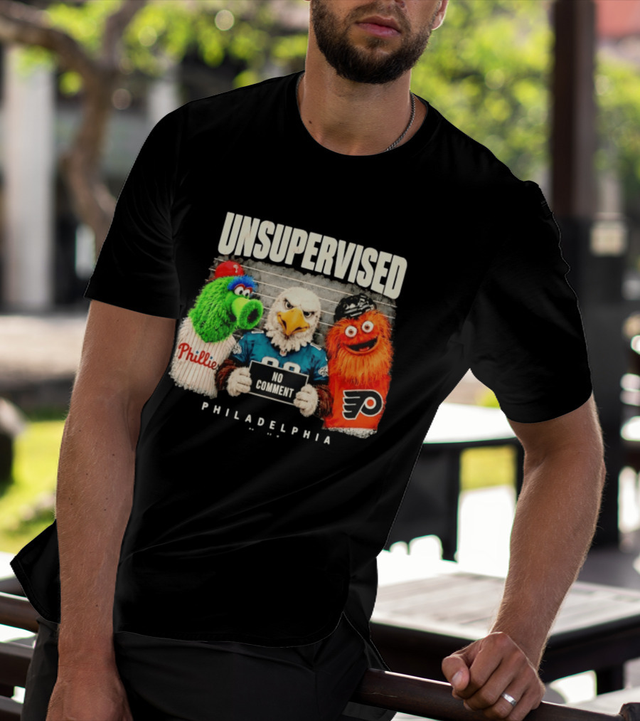 Unsupervised Philadelphia Mascots No Comment Phanatic Eagle Flyers T-Shirt