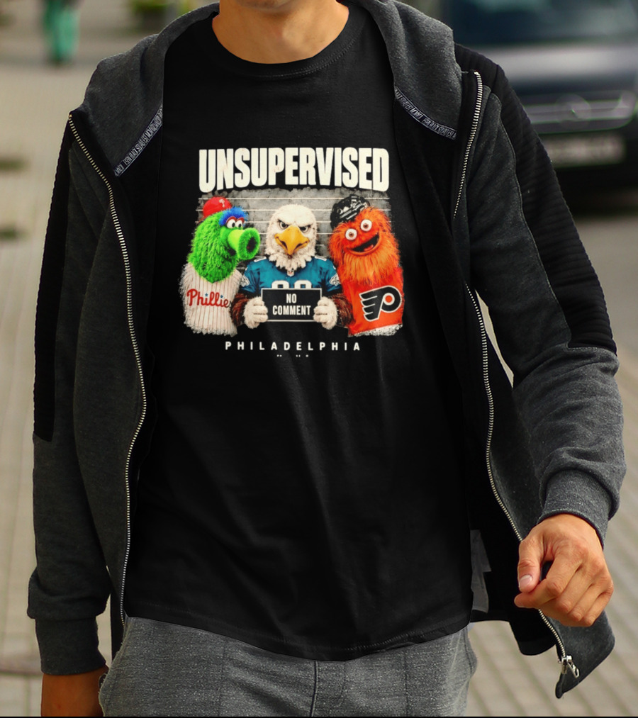 Unsupervised Philadelphia Mascots No Comment Phanatic Eagle Flyers T-Shirt