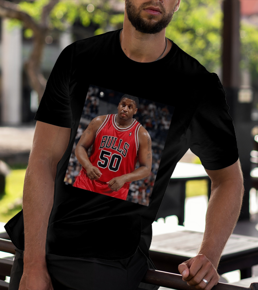 Bulls 50 Michael Sweetney Red Basketball Jersey T-Shirt