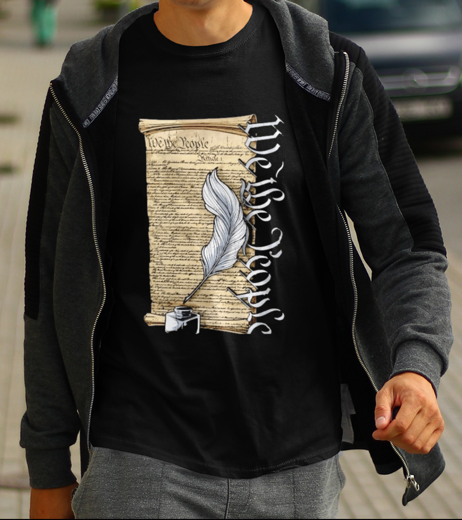 We The People United States Constitution Article 1 Quill Ink Scroll T-Shirt