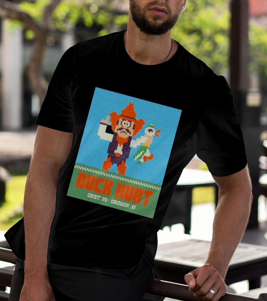 Oklahoma State Cowboys Duck Hunt OKST 39 Oregon 31 T-Shirt