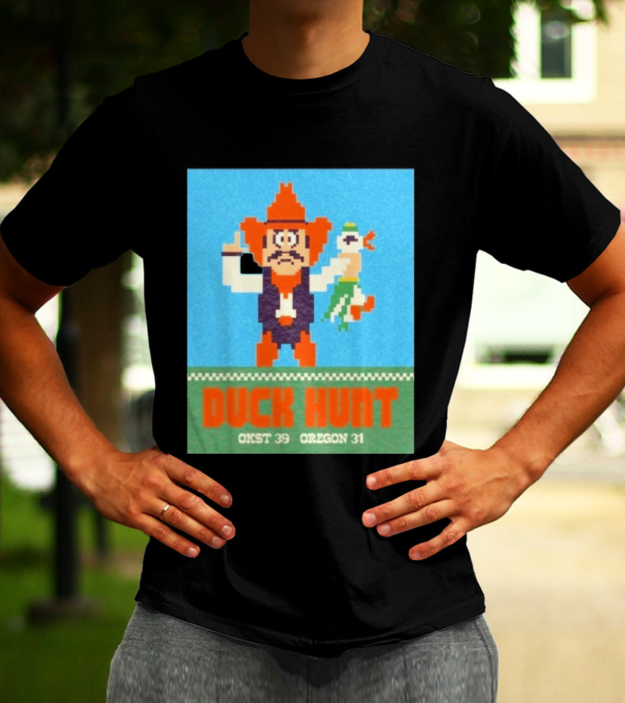 Oklahoma State Cowboys Duck Hunt OKST 39 Oregon 31 T-Shirt