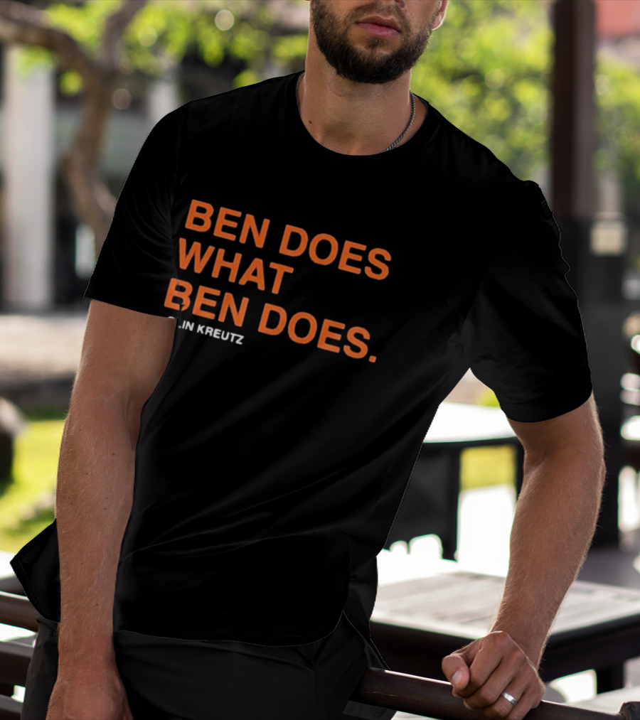 Ben Does What Ben Does Olin Kreutz Chicago Bears T-Shirt