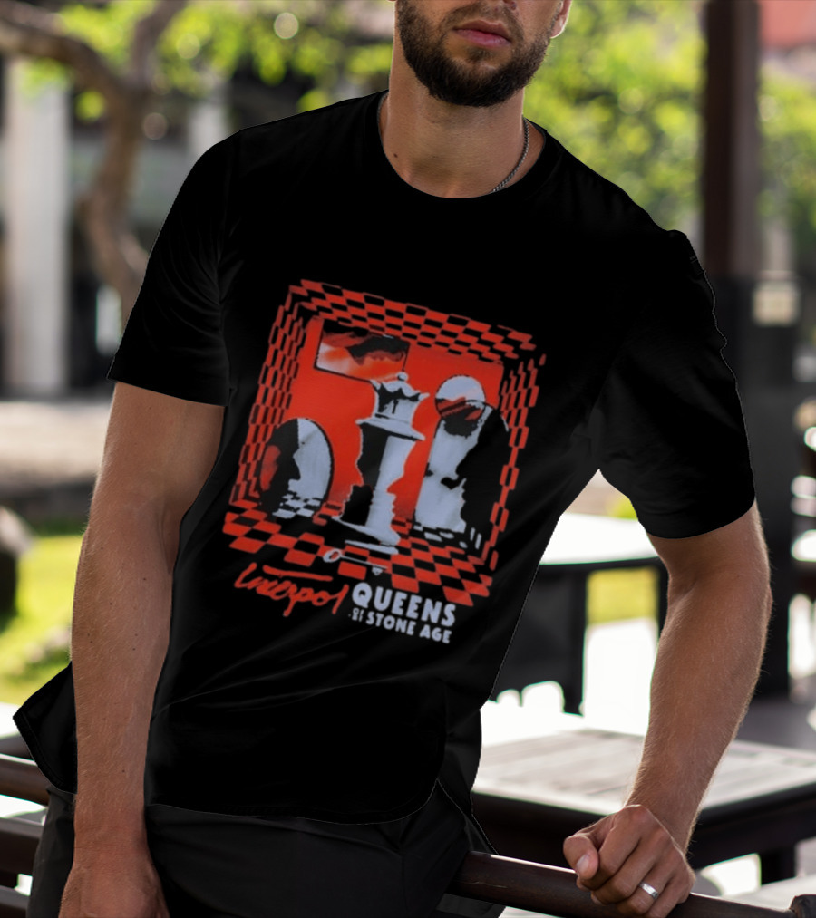 Interpol Gig At Estadio Ciudad De Los Deportes Mexico March 6 2027 Featuring Queens Of The Stone Age Chess Visuals T-Shirt