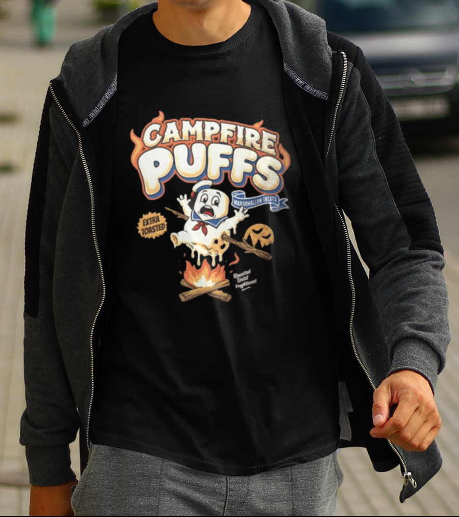 Stay Puft Campfire Puffs Extra Toasted Marshmallow Treats T-Shirt