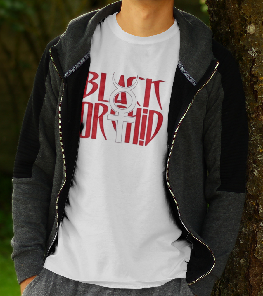 Black Orchid Venus Symbol Red T-Shirt