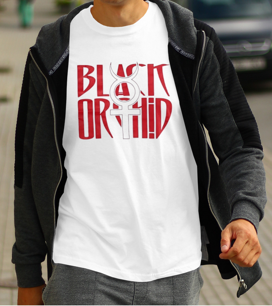 Black Orchid Venus Symbol Red T-Shirt