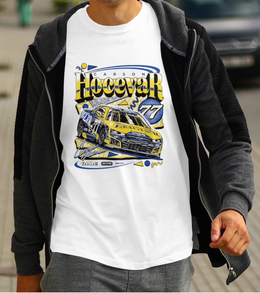 Carson Hocevar 77 NASCAR Spire Motorsports Zeigler Chevrolet Camaro Racing T-Shirt