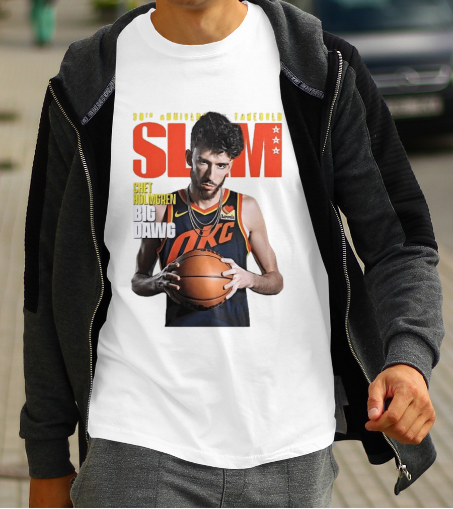 Chet Holmgren SLAM Magazine 30th Anniversary OKC Big Dawg Cover T-Shirt